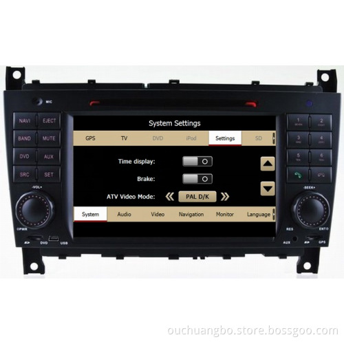 Ouchuangbo Car DVD Multimedia Radio for Benz C-Class W203 /Benz CLC GPS iPod USB